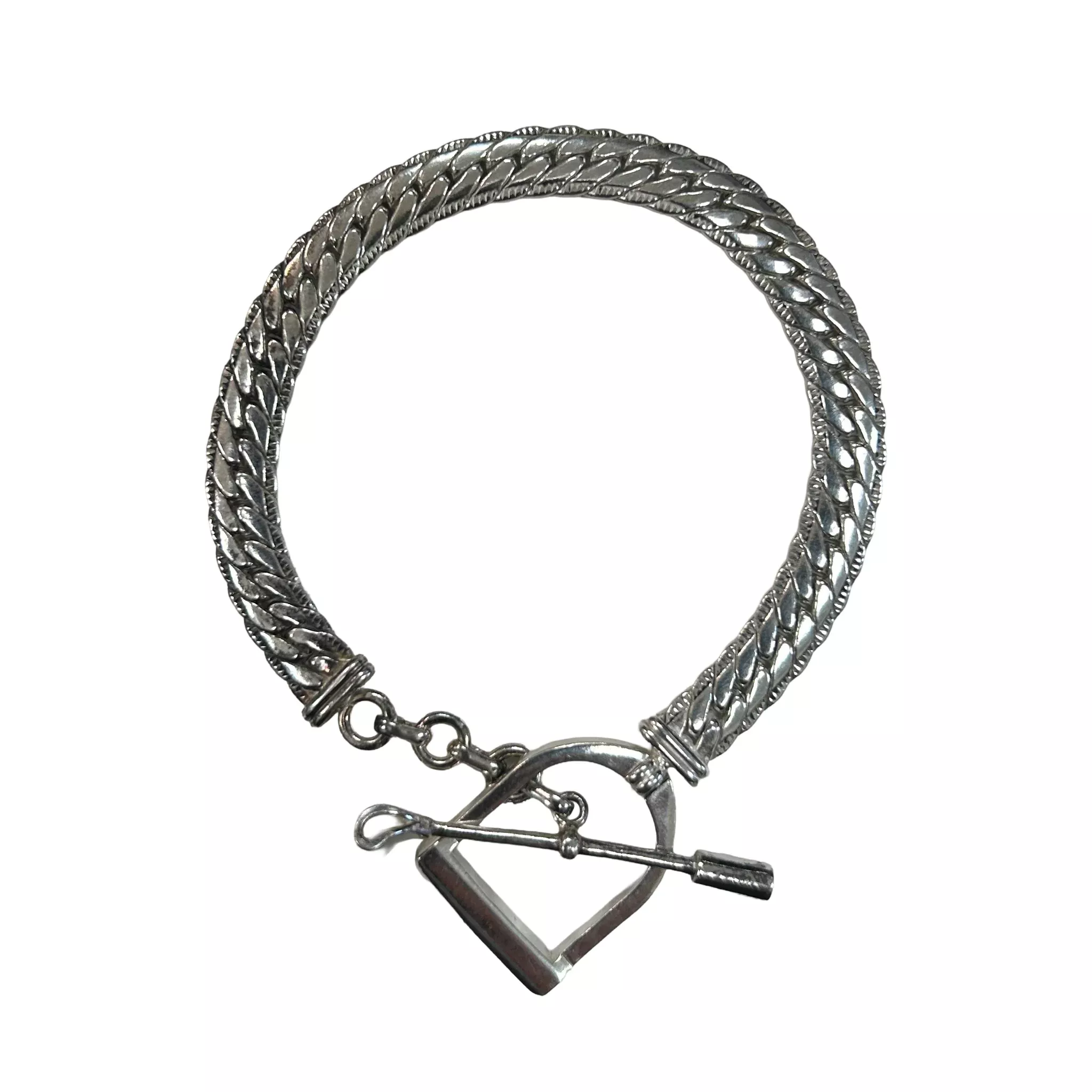 Polo Link Riding Stirrup T-Bar Bracelet in Silver