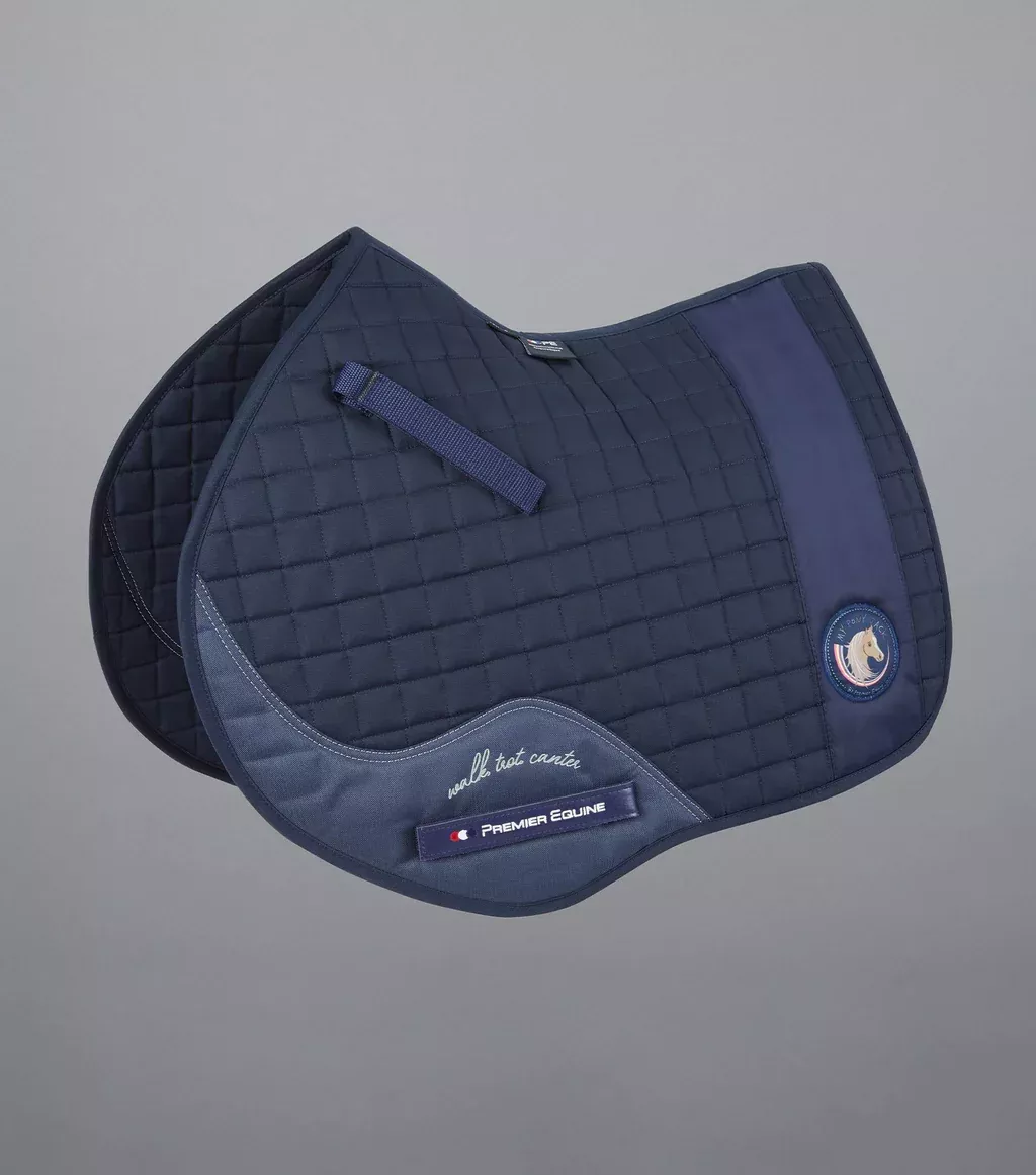 Premier Equine UK My Pony Jack Cotton GP/Jump Plain Saddle Pad - Navy