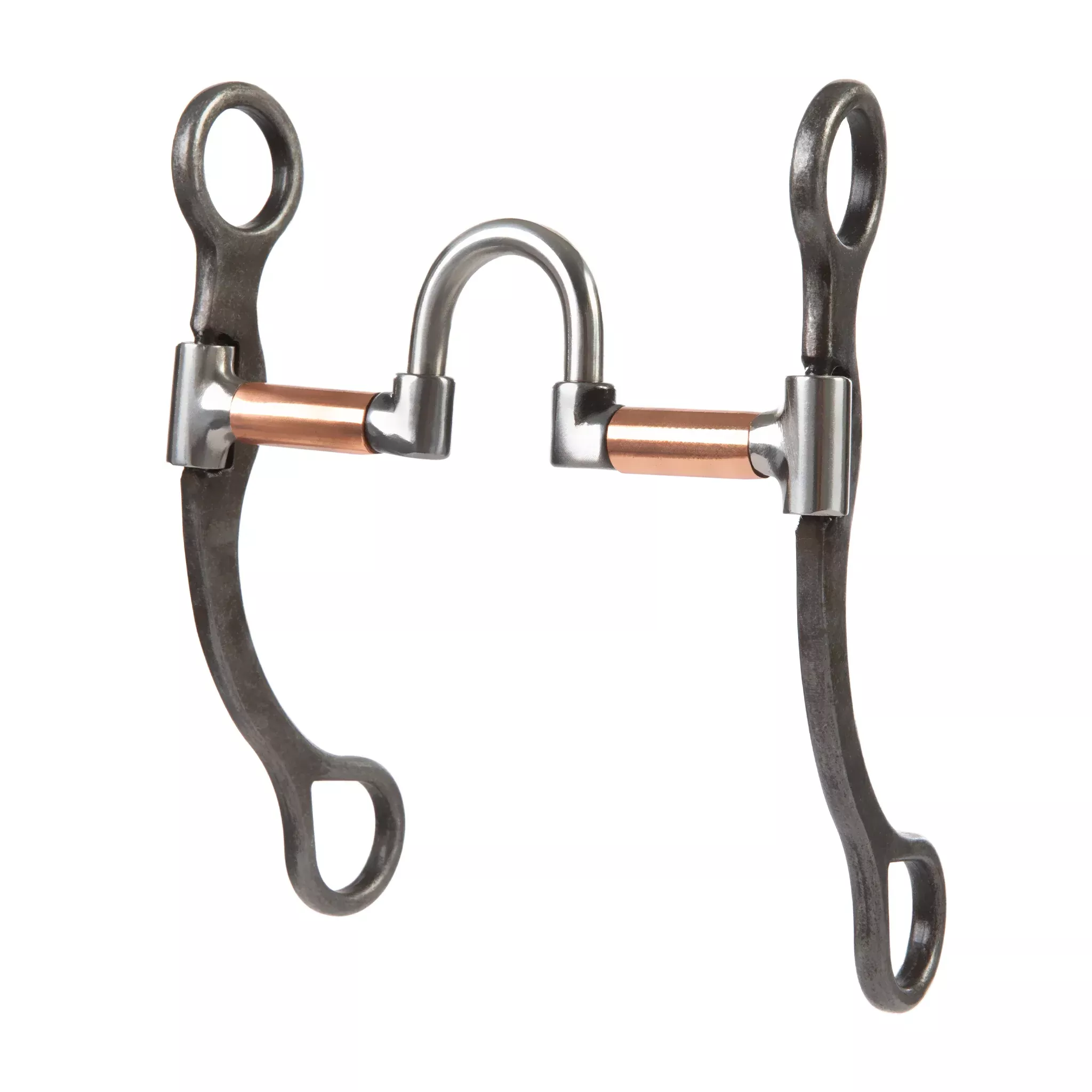 Professional Shank Bit, 5" Low Port Correction Mouth with Flat Copper Roller Bars