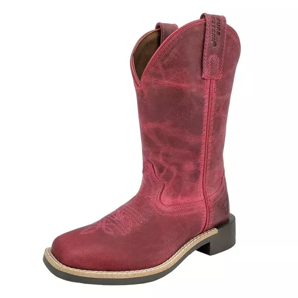 Pure Western Childrens Boot | Cassie | Raspberry