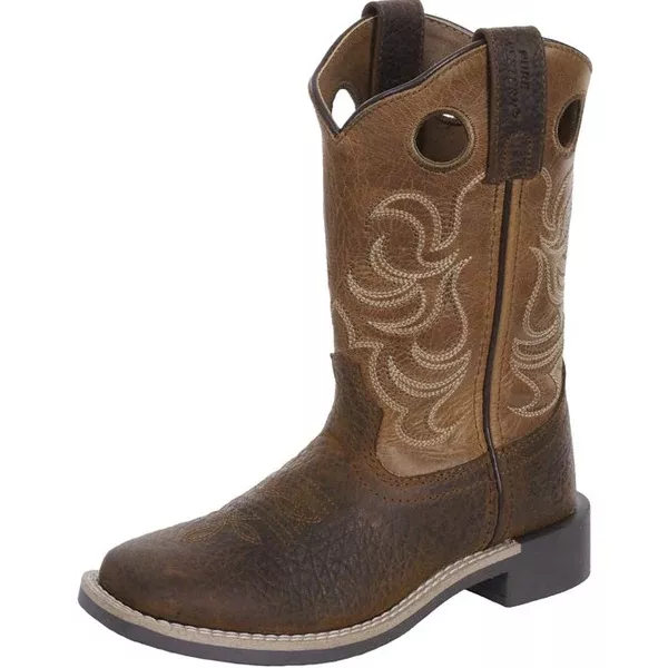 Pure Western Kids Boot | Lincoln | Brown / Tan