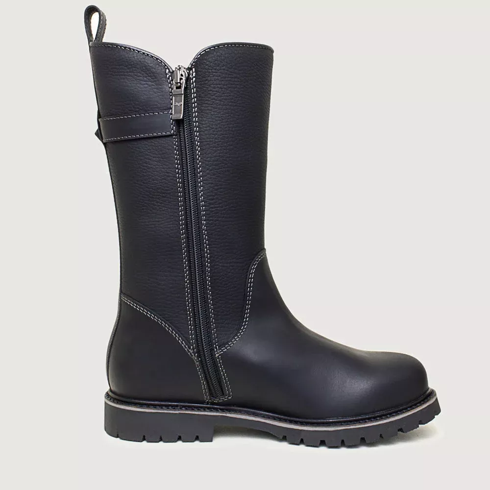 Quebec Waterproof Zip Up Mid Calf Boots - Black