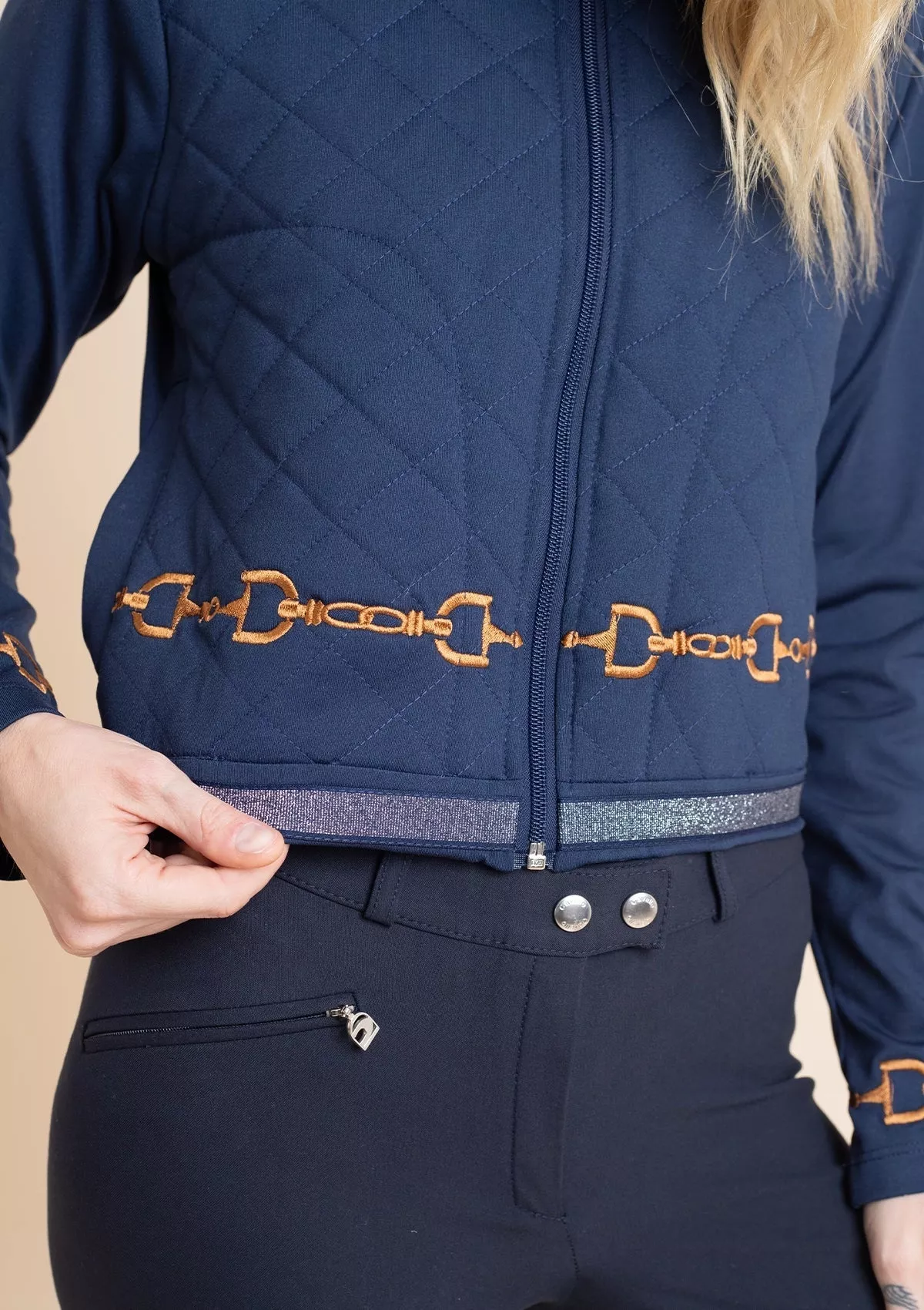 Rönner | Ember Embroidered Cropped Zip Jacket
