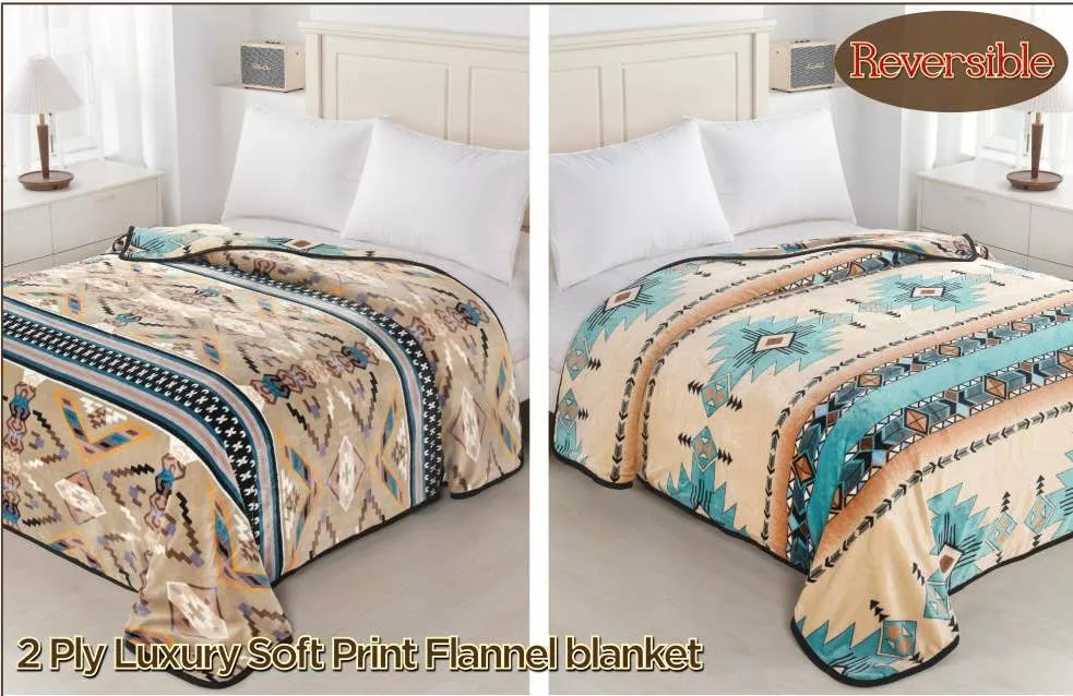 REVERSIBLE DOUBLE/QUEEN SIZE THROW BLANKET DOUBLE/QUEEN SIZE ARROW