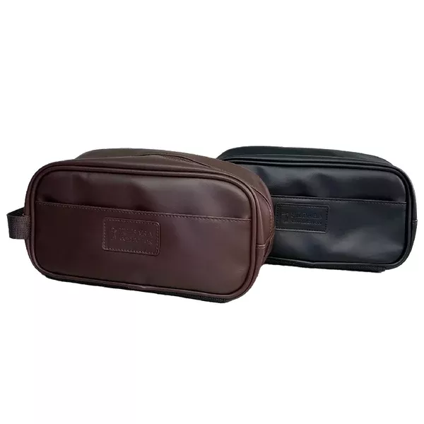 Ritemate Pilbara Leather Toiletry Bag