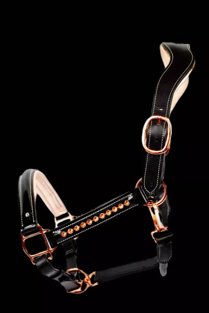 Ritzy Ariana Patent Leather Rose Gold Halter