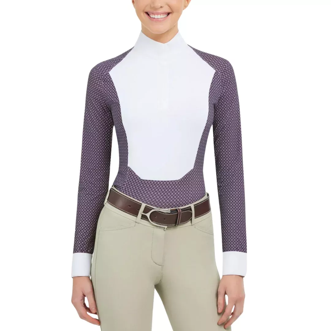 RJ Classics Liv Show Shirt - Plum Micro Links