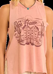 Rock & Roll Denim Graphic Tee - Rose/Mauve BW20T06448