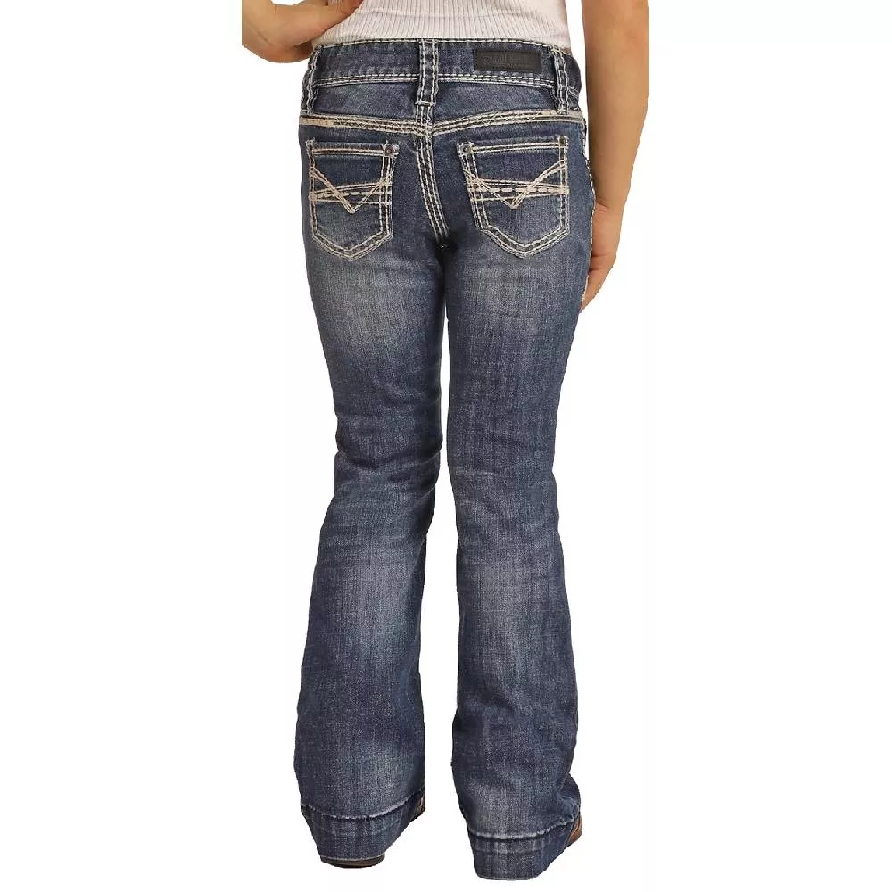 Rock & Roll Girls Dark Vintage Trouser Jeans - FINAL SALE