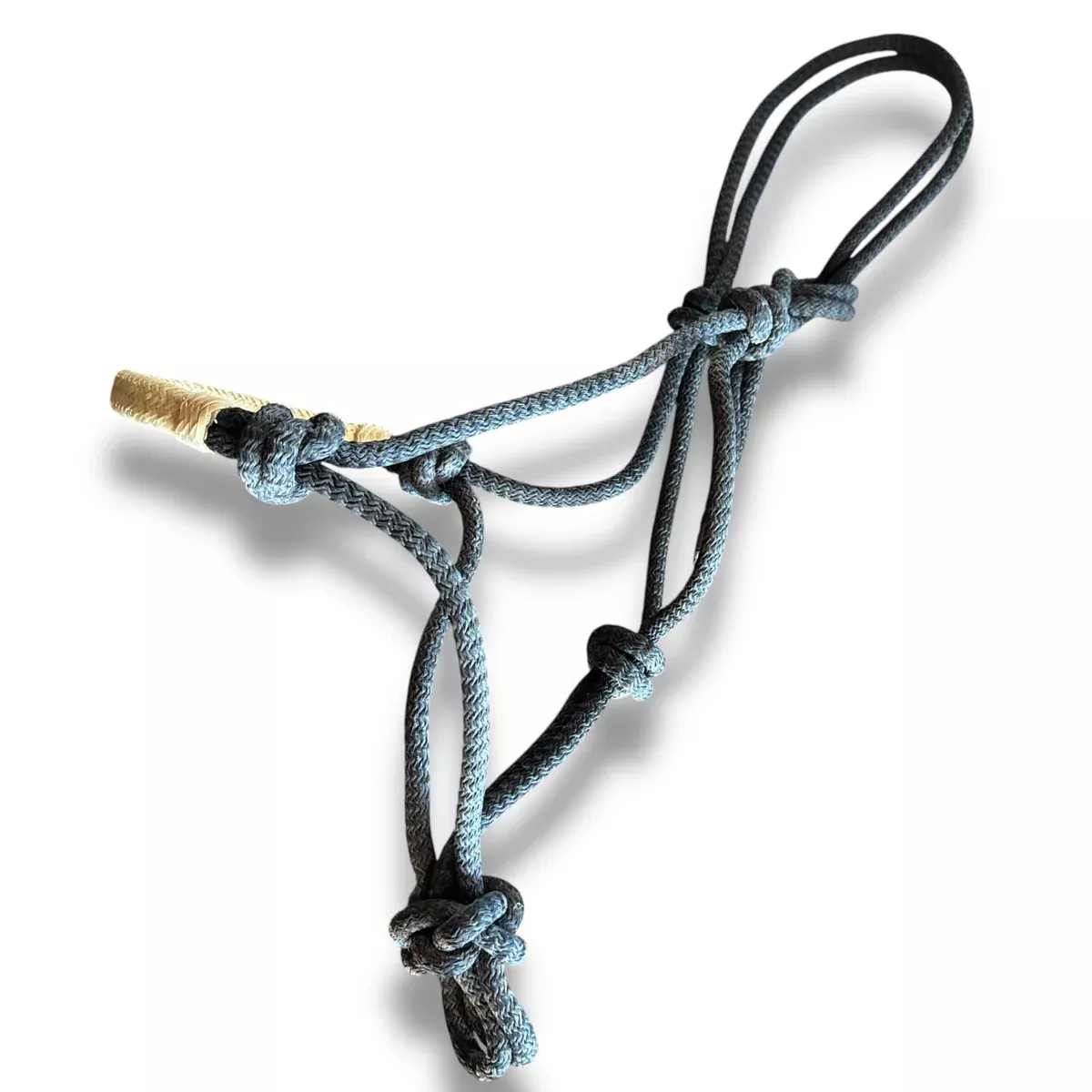 Rope Halter with rawhide