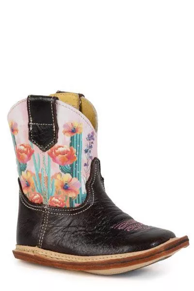 Roper Cowbabies Cactus Flower Leather Upper & Sole Boot09-016-7912-8806