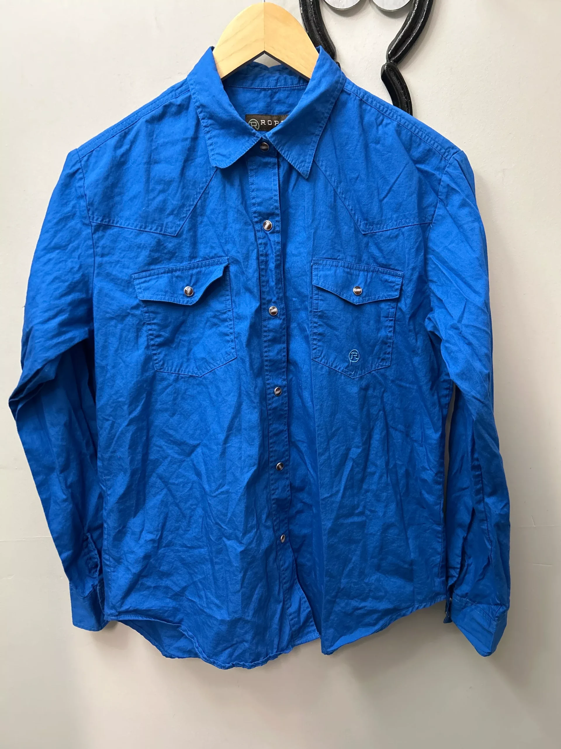 Roper Royal Blue Western Shirt Medium