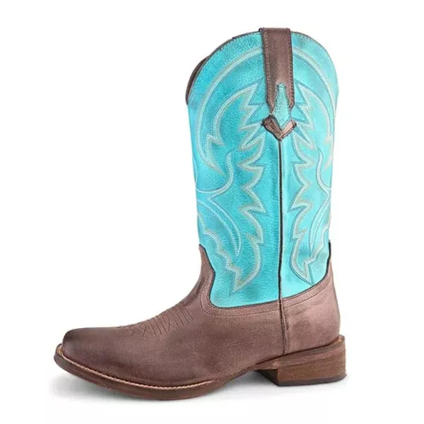 Roper Womens Boot | Lindsey | Brown / Blue Leather