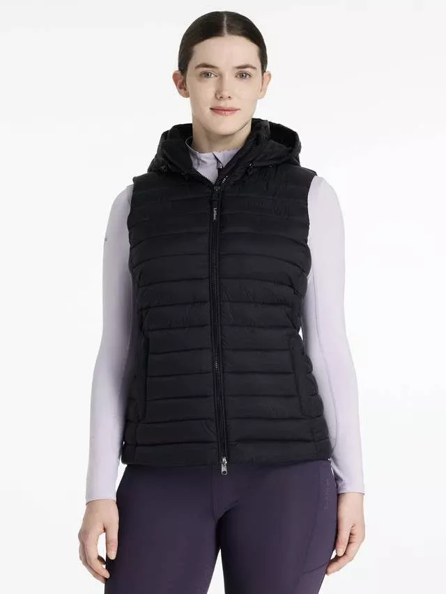 Rose Hooded Puffer Gilet
