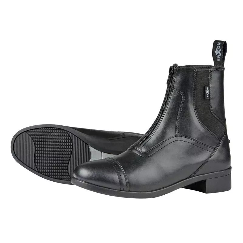 Saxon Kids’ Syntovia Zip Paddock Boots – Black
