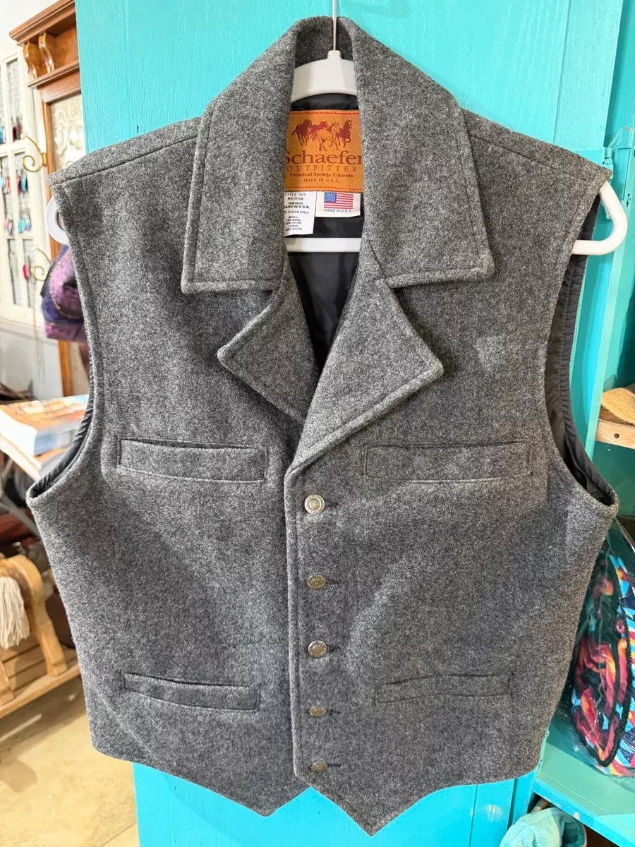 Schaefer Outfitter Mens Wool Vest Style 805 - Medium MN1111