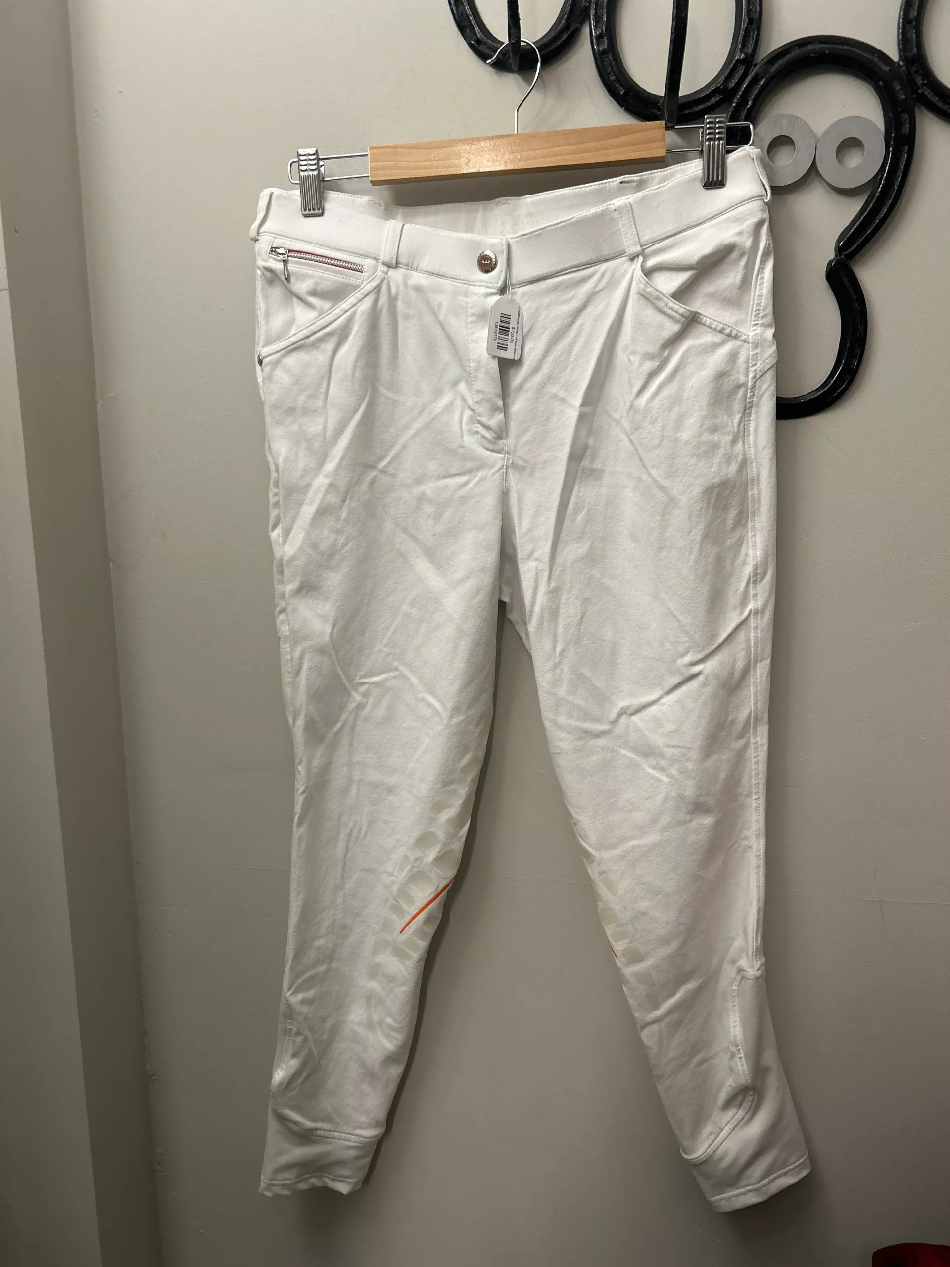 Schocklmohle White Full Seat Breeches 32
