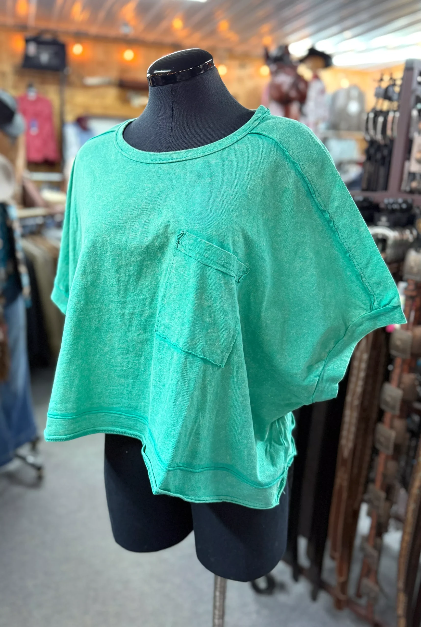 Seafoam Sleeveless Crop Tee