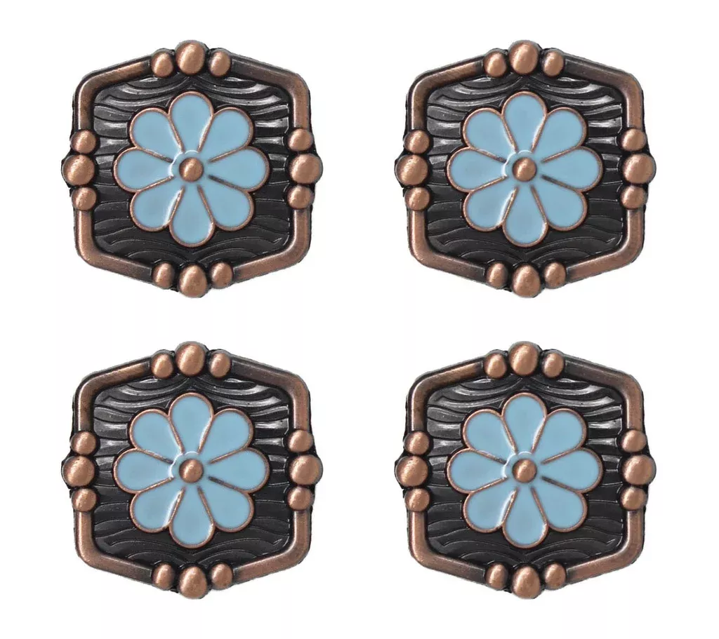Set of 4 Screw Back Conchos Western Saddle 1-1/4" Co606