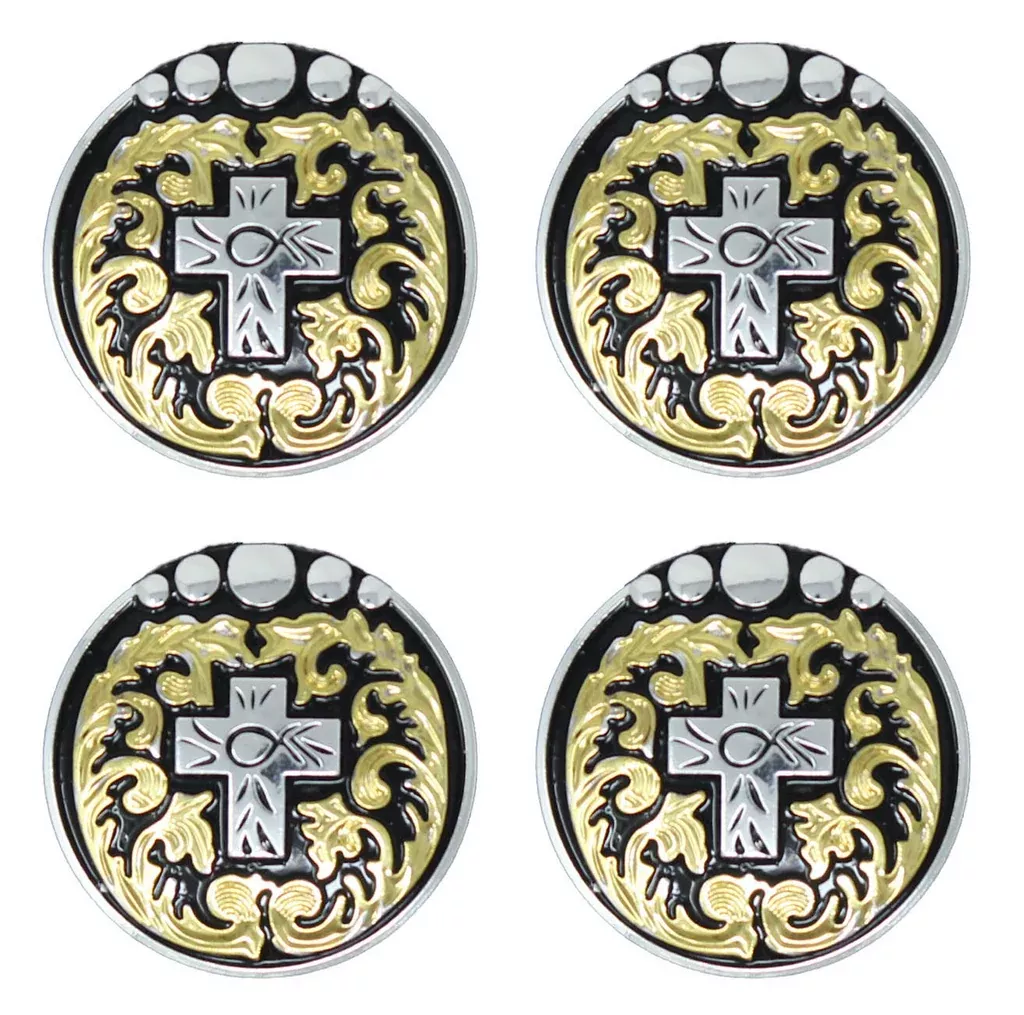 Set of 4 Screw Back Conchos Western SaddleCo612