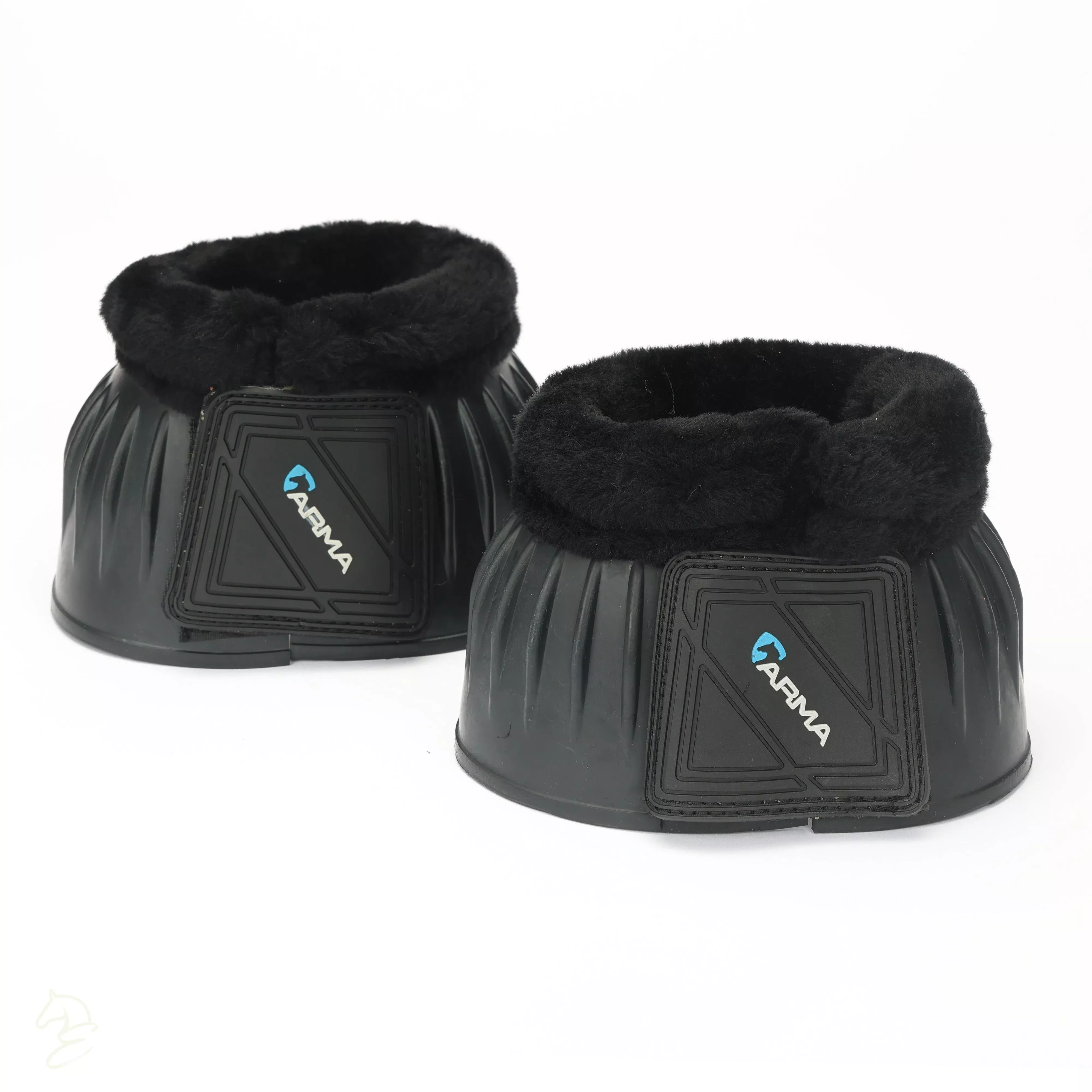 Shires Arma Black Fleece Lined Rubber Bell Boots