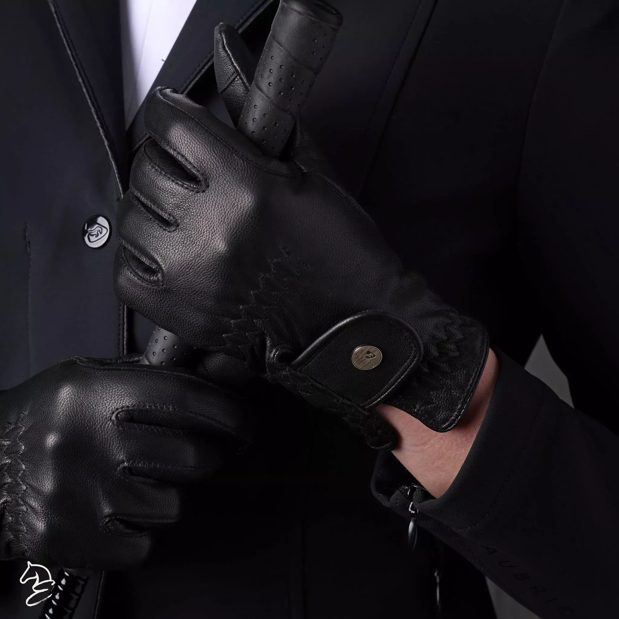 Shires Aubrion Leather Riding Gloves