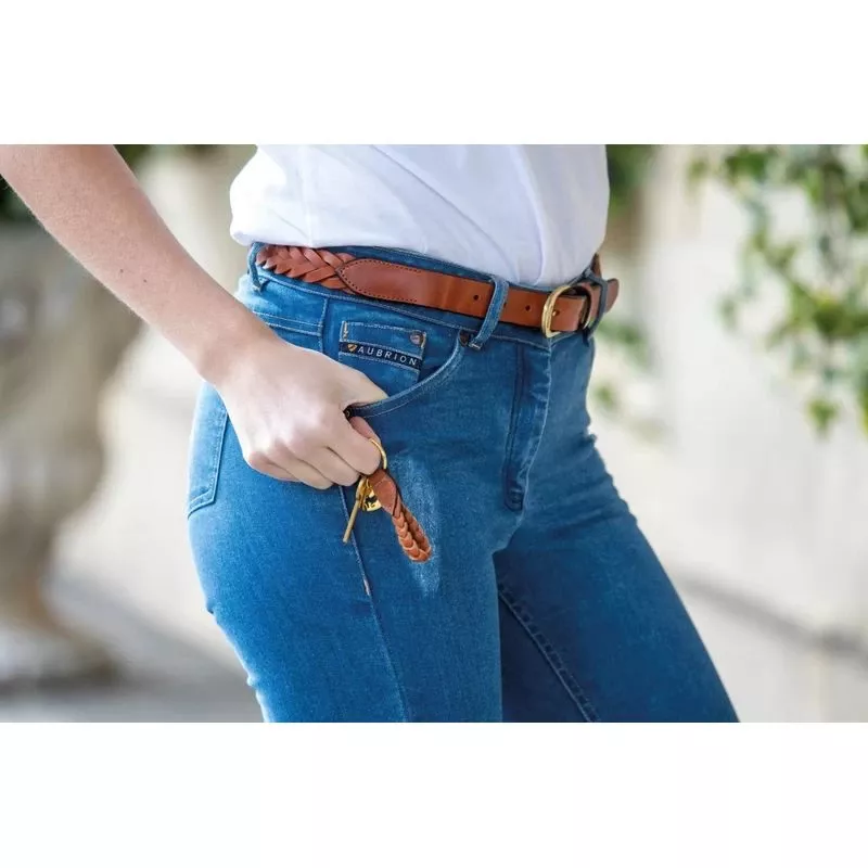 Shires Aubrion Plaited 25mm Leather Belt – Tan