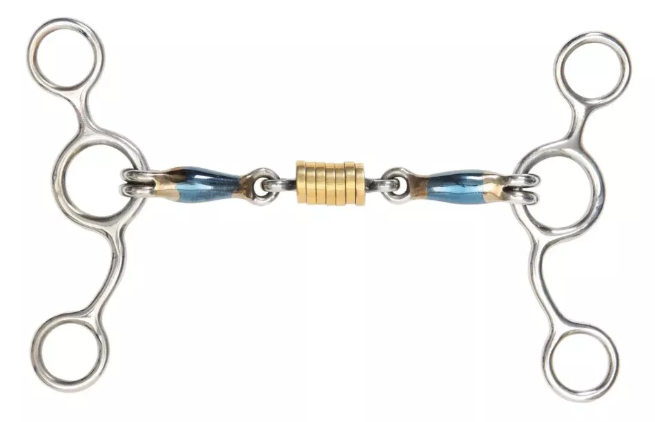 Shires Blue Sweet Iron Tom Thumb with Roller Link