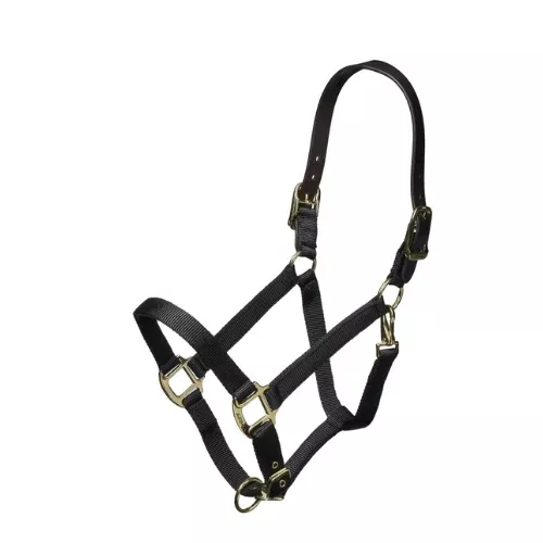 Shires Nylon Halter with Leather Crown