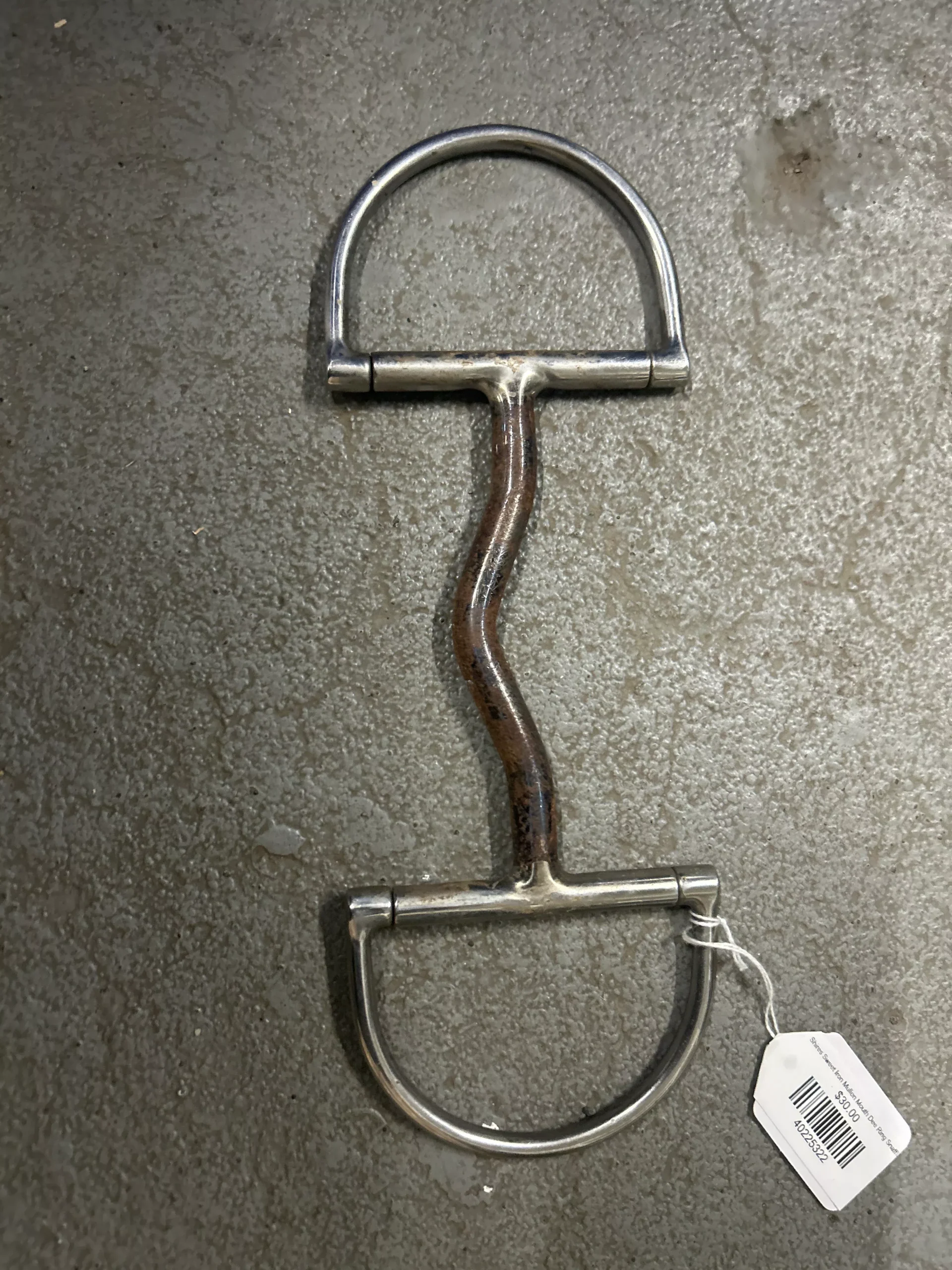 Shires Sweet Iron Mullen Mouth Dee Ring Snaffle 5"