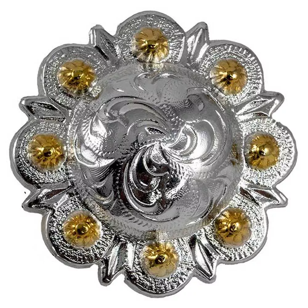 Silver Berry Concho w/Gold Dots