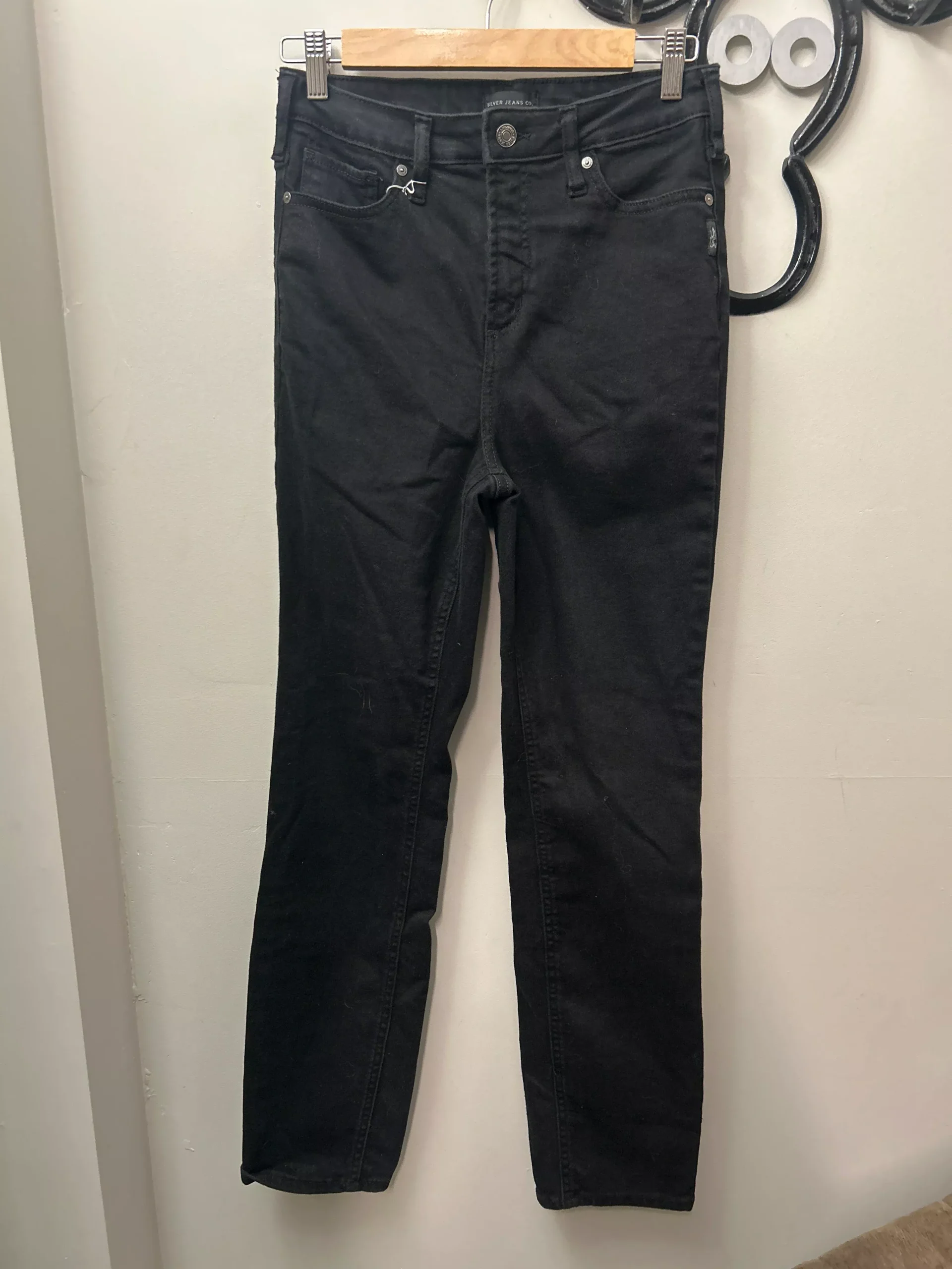 Silver Black Jeans 26