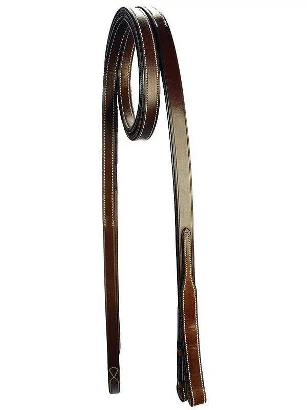 Silver Crown double-faced reins, leather with rubber lining