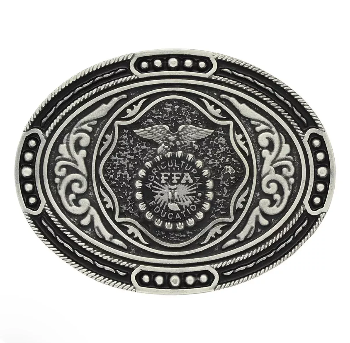 Silver Oval FFA Belt Buckle