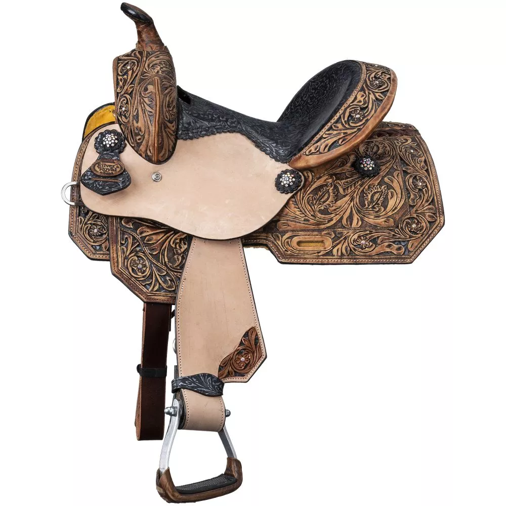 Silver Royal Youth Onyx Barrel Saddle Package