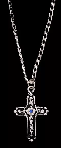Silver Strike Silver BLK Cross Mens DN130