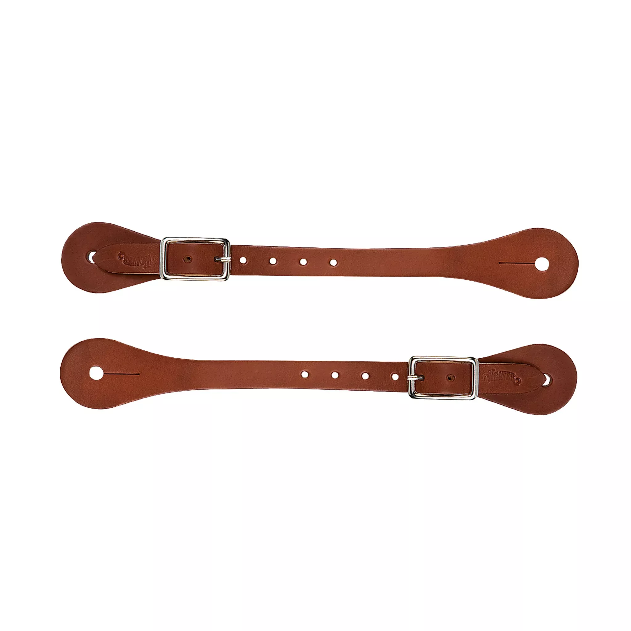 Single-Ply Brown Latigo Leather Spur Straps