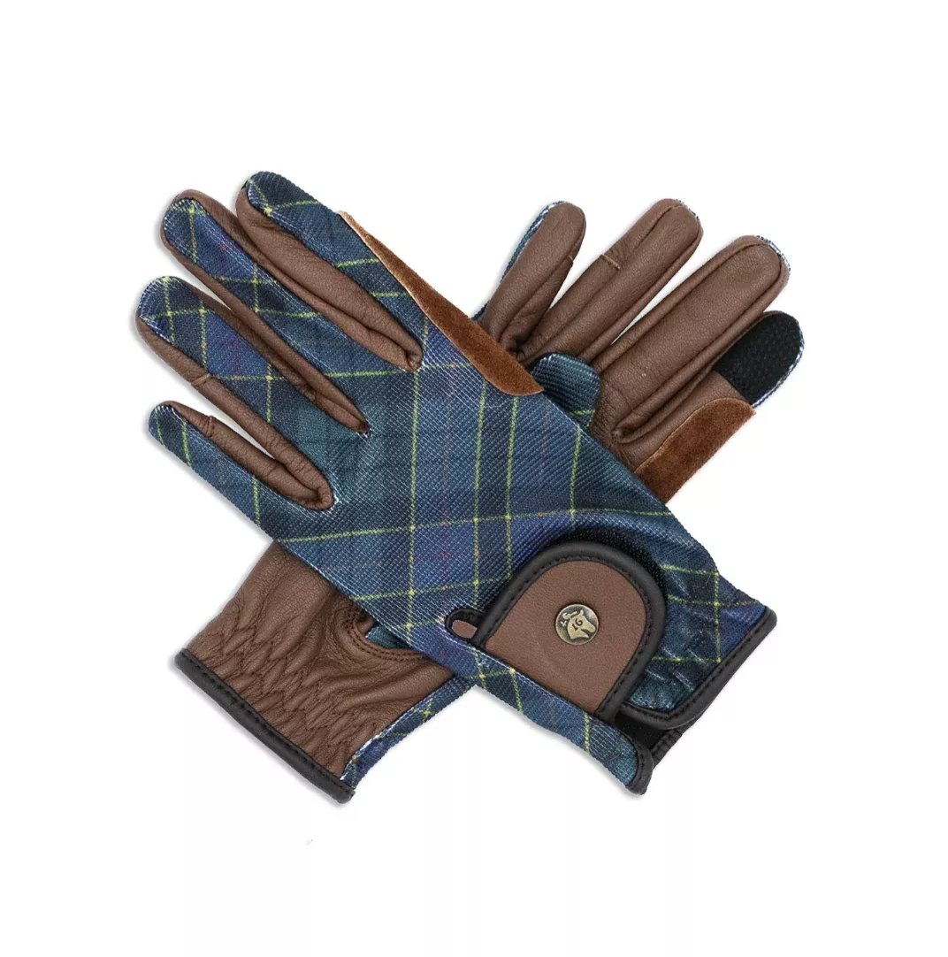 Sixteen Cypress Riding Gloves, Field Plaid