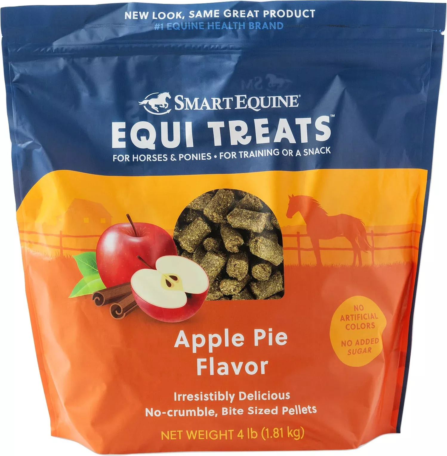 SmartEquine Equi Treats Bite-Size Pellets, Apple Pie, 4 lb