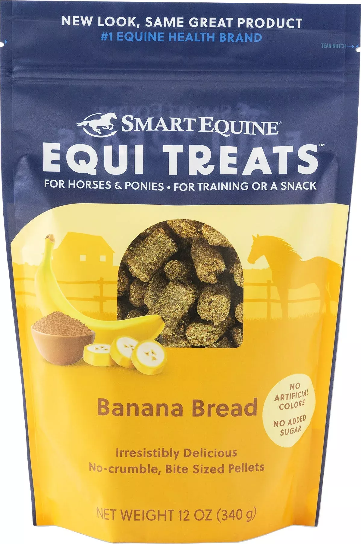 SmartEquine Equi Treats Bite-Size Pellets, Banana Bread, 12 oz