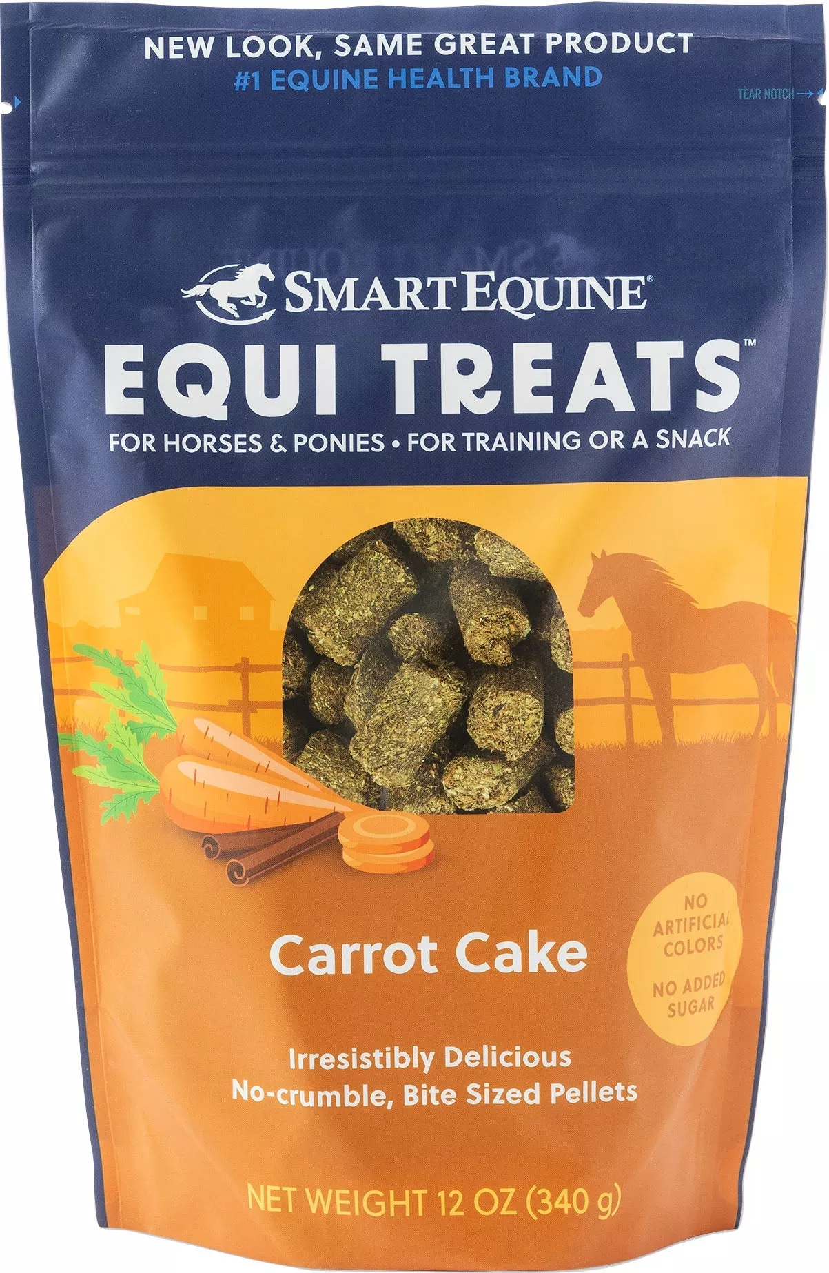 SmartEquine Equi Treats Bite-Size Pellets, Carrot Cake, 12 oz