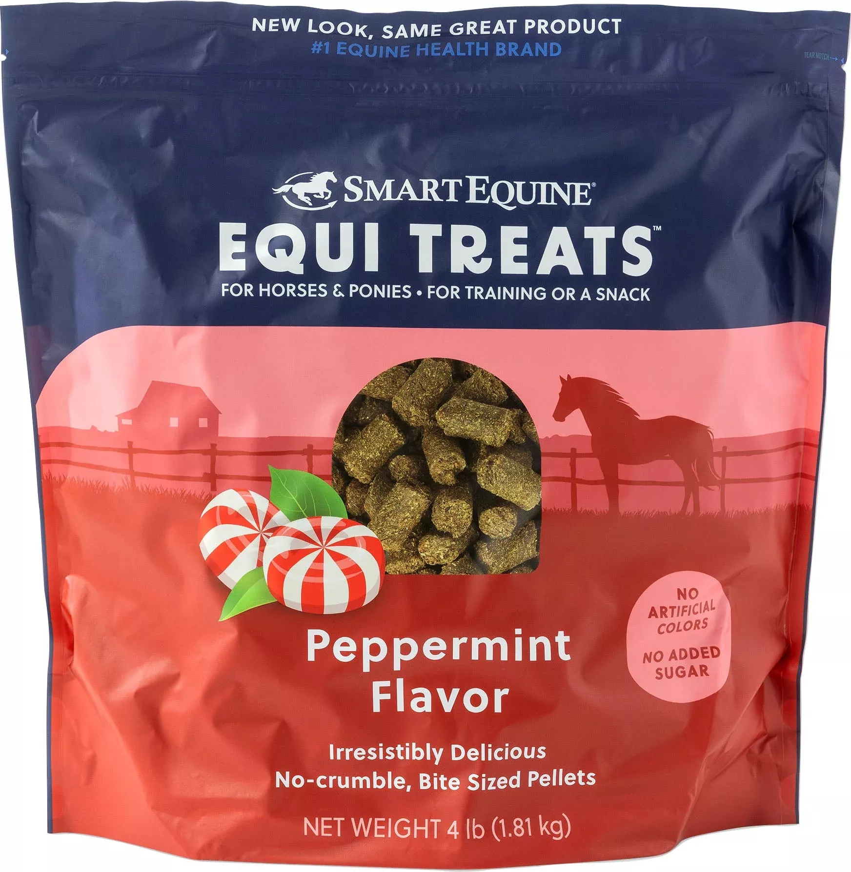 SmartEquine Equi Treats Bite-Size Pellets, Peppermint, 4 lb