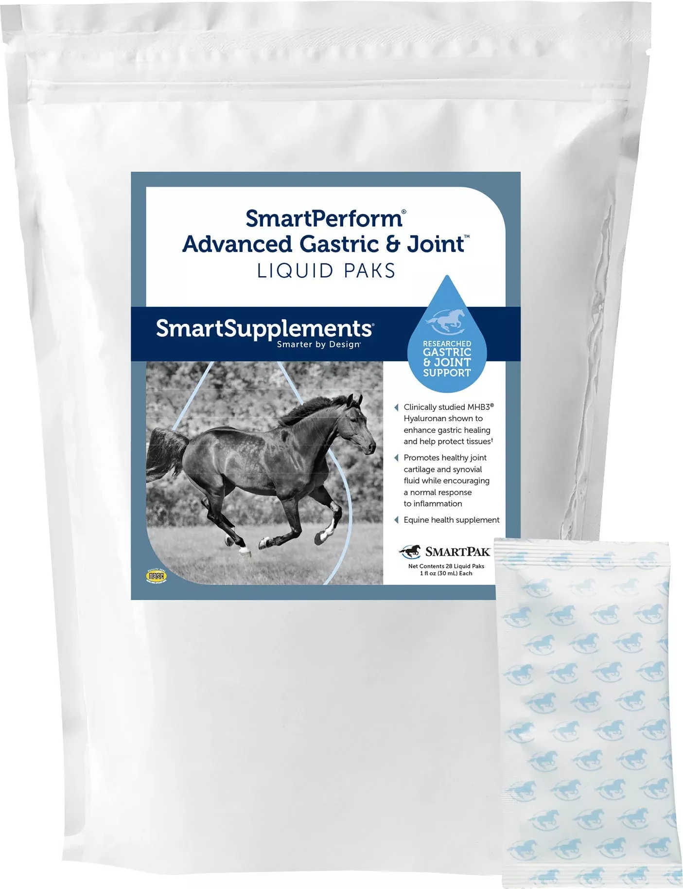 SmartEquine SmartPerform Advanced Gastric and Joint Liquid Paks, 30 ml