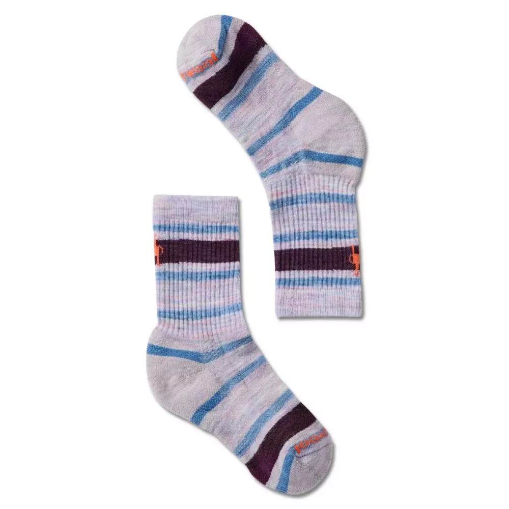 SmartWool Kids' Light Cushion Striped Crew Socks