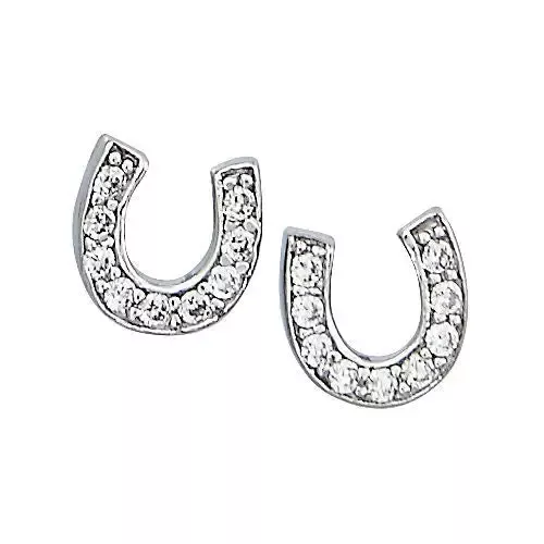 Sterling Silver Mini Horseshoe Earrings