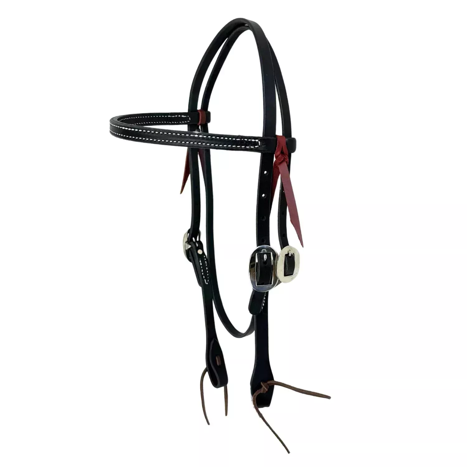 Stitched Browband Black Headstall