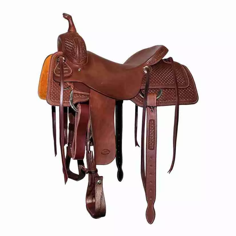 STT Half Natural Slickout Half Waffle Tool Cutting Saddle