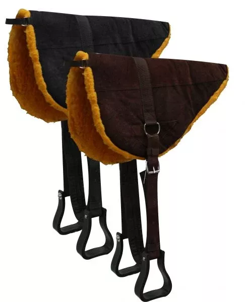 Suede Leather Bareback Pad with Kodel Fleece Bottom