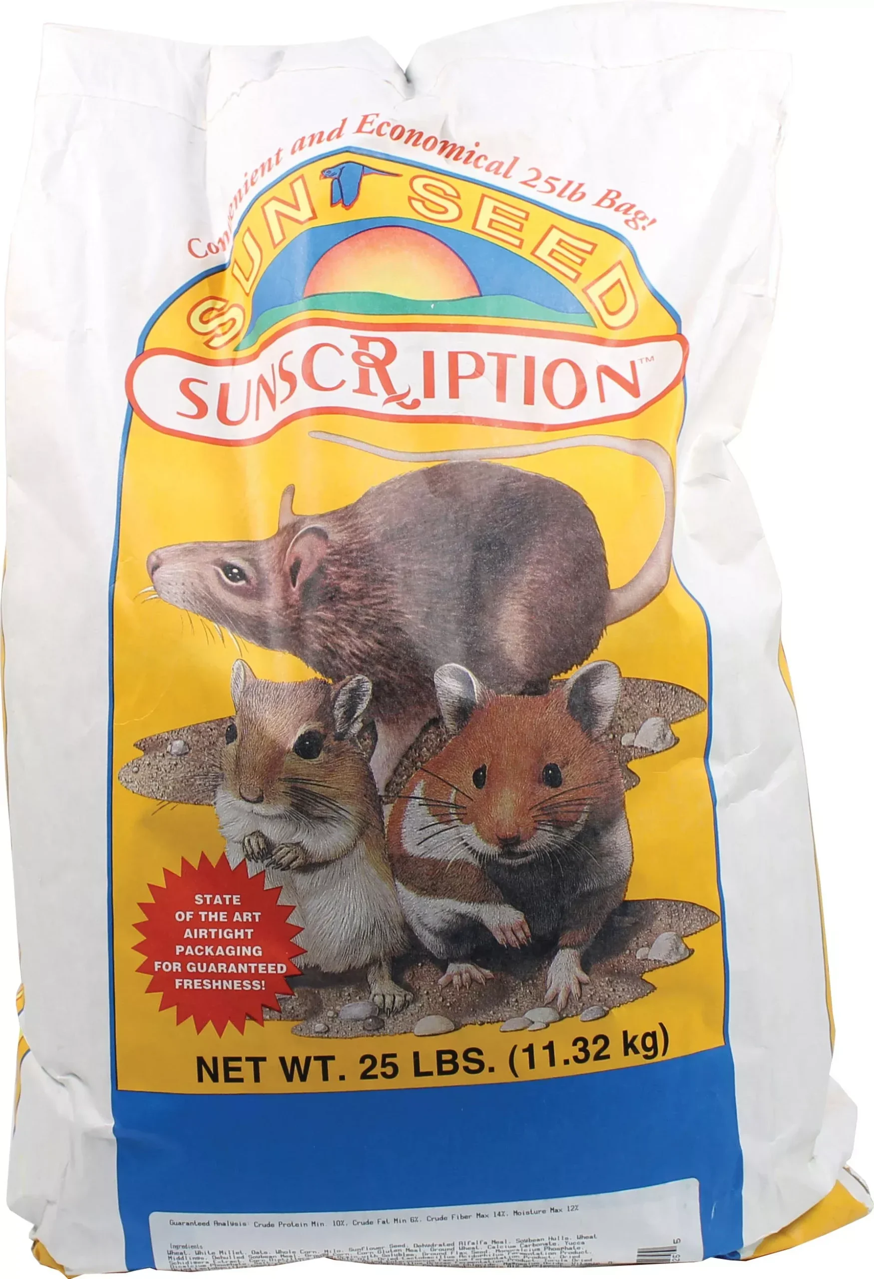 Sunseed Sun Basics Hamster & Gerbil Food 25 lb