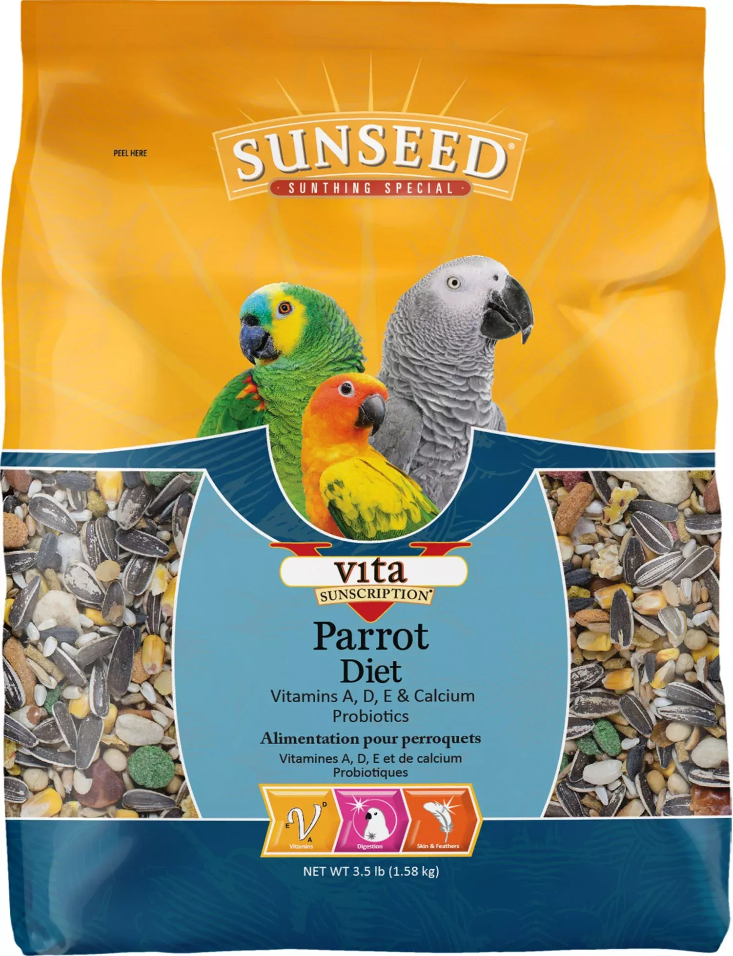 Sunseed Vita Parrot Food, 3.5 lb
